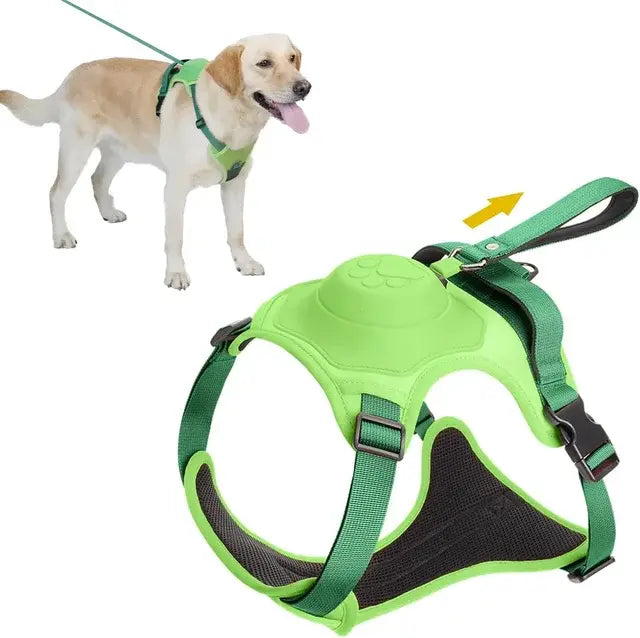 All-in-One Dog Harness & Retractable Leash Attic Puppy