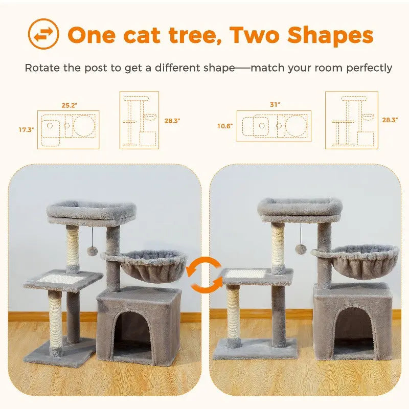 CAT TREE TOWER FOR INDOOR CATS - Attic Puppy