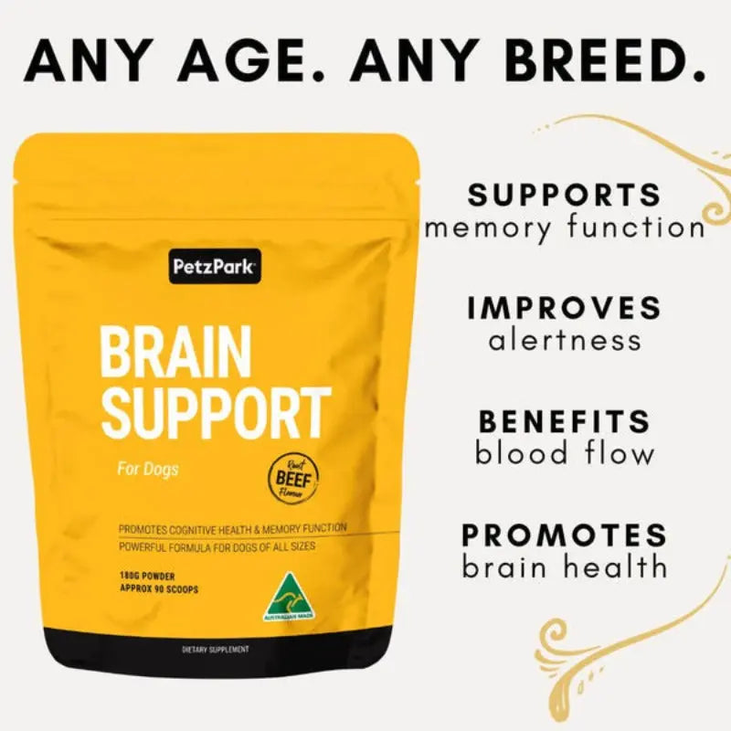 BRAIN SUPPORT POWDER FOR DOGS ROAST BEEF FLAVOR - Attic Puppy