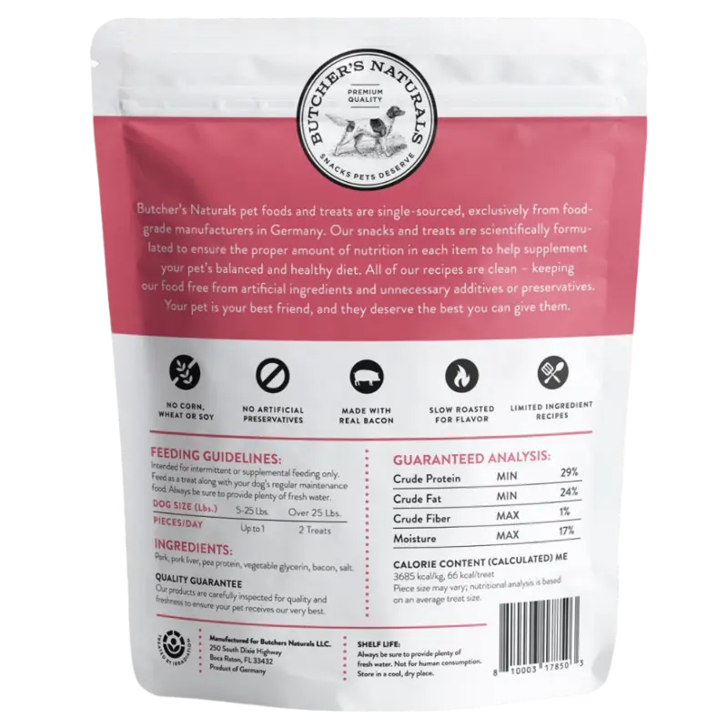 DRY PORK & BACON JERKY TREATS FOR DOGS - Attic Puppy