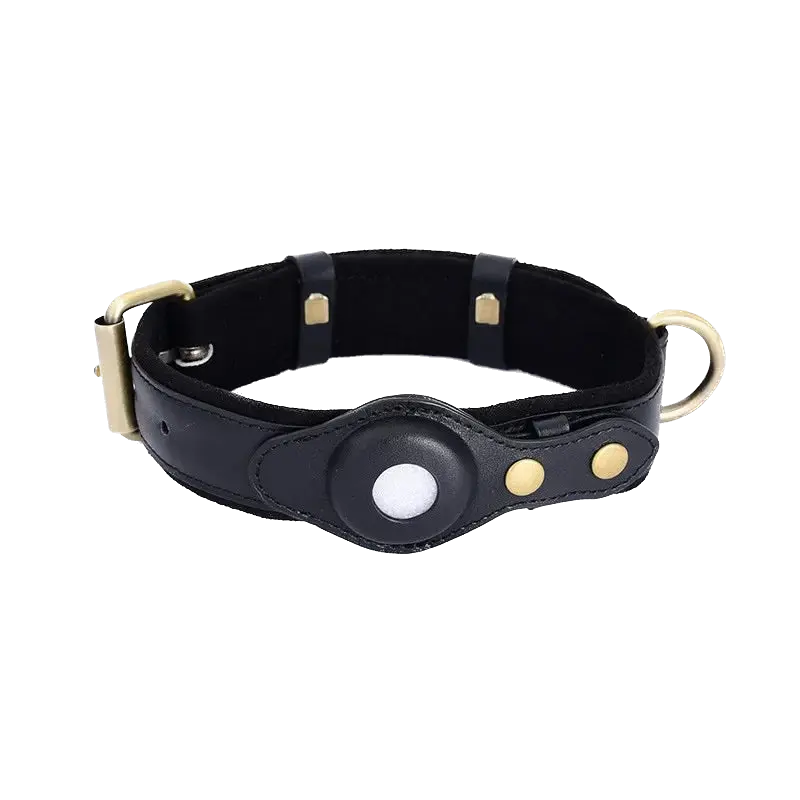 Olixar Genuine Leather Airtag Collar - Attic Puppy