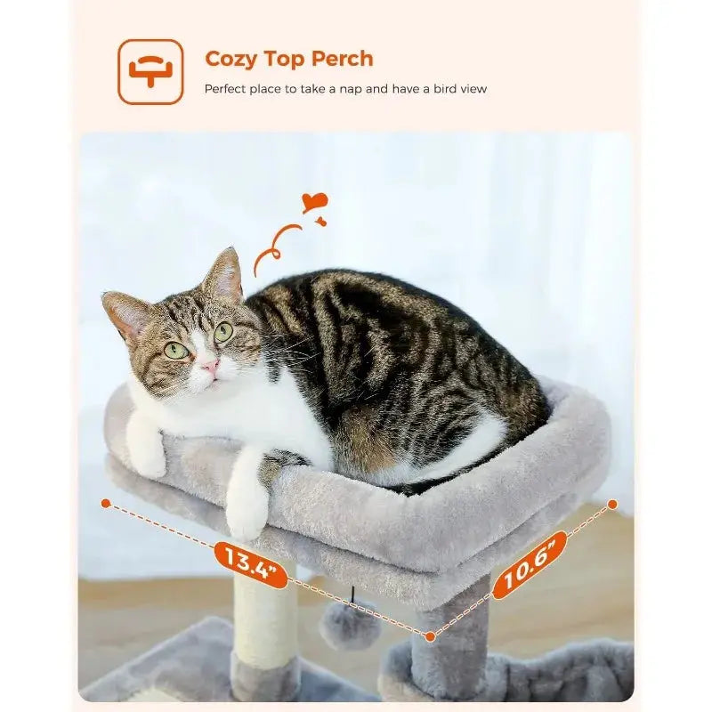 CAT TREE TOWER FOR INDOOR CATS - Attic Puppy